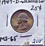 1947-D Washington Quarter