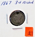 1867 3 Cent Nickel