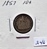 1857 Seated Dime