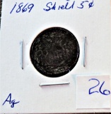 1869 Shield Nickel