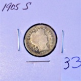 1905-S Barber Dime