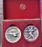 Babe Ruth and Chines Clipper 1oz each Medals