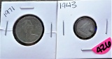 (2) Canadian Coins