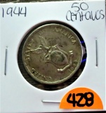 1944 50 Centavos