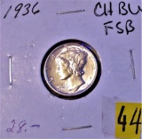 1936 Mercury Dime