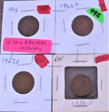 4 Key Pre 1930 Wheat Cents