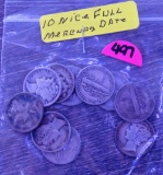 10 Full Date Mercury Dimes