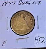 1877 Seated Quarter