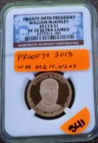 25th President 2013-S William McKinley $1