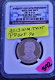 27th President 2013-S William Taft $1