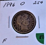 1896-O Barber Quarter