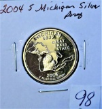 2004-S Michigan Silver Proof Quarter