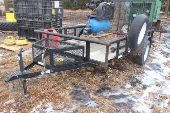 Carry-On 3K Pipe Top Rail Utility Trailer, 5.5 X 10, Ramp Gate,