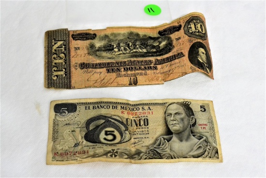 2 foreign dollar bills