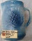 Blue Grape Pattern Stoneware Pitcher 8