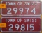 2x Town of Swiss- Steel Signs