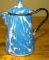 Blue & White Swirl Graniteware Coffee Boiler