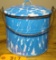 Blue & White Swirl Graniteware Berry Bucket w/lid