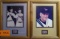 2 Framed Baseball Pictures w/1939 Postage Stamp