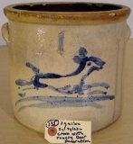 1 Gal Saltglaze Crock w/ Running Deer