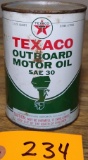 Texaco Outboard Oil Tin