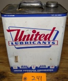 United Lubricants 2 Gal Oil Tin