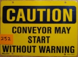 Caution- Conveyor Aluminum Sign