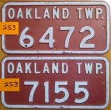 2x Oakland twp-Steel Signs