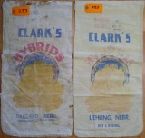 2 Clarks Seed Sacks - 2 Sided