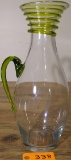 Hand Blown Art Glass Pitcher