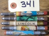 5 Souvenir Bullet Pencils