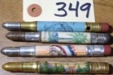 4 Souvenir Bullet Pencils