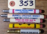 5 Livestock /Sale Barn Bullet Pencils