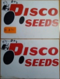 2x Disco Seeds Cardboard Sign