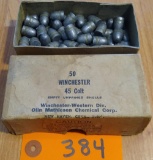 Winchester Western 45 Colt Reloader Bullets w/box