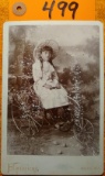 Early Photo-Girl on Velocipede Tricycle