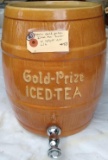 Gold Prize Ice Tea Brown Cooler Crock No Lid - Has Spigot