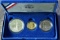 1986 Liberty $5 Gold, $1 Silver, Clad Half