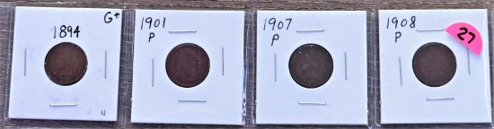 4 Indian Head Cents