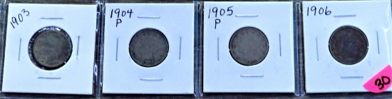 4 Liberty "v" Nickels