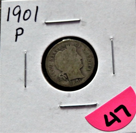 1901-P Barber Dime