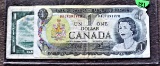 2 Canadian One Dollar Bills 1954/1973