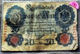 1910 German 20 Mark Bank Note