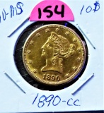 1890CC $10 GOLD
