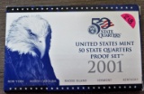 2001 United States Mint 50 State Quarter Proof Set