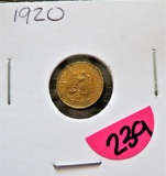 1920 Dos Peso - Gold