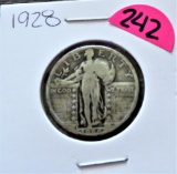 1928 Standing Quarter Dollar