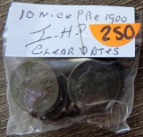 (10) Nice Pre 1900 Indian Head Cents