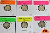 (6) Mercury Dimes