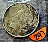 1927-D Peace Silver Dollar